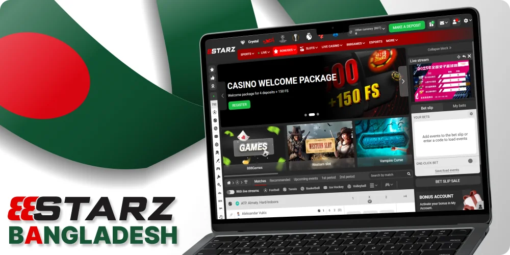 888Starz in Bangladesh for casino gaming and sports betting