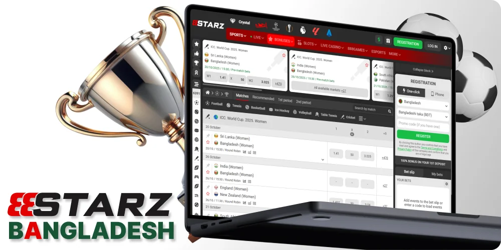 Bet on sports with 888starz Bangladesh