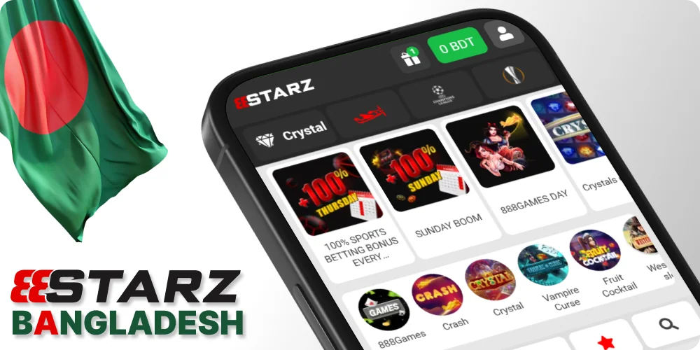 Mobile app to play games at 888starz on the go